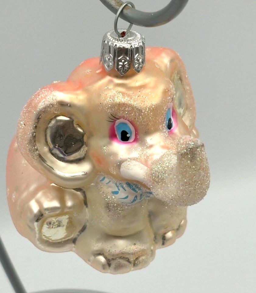 Vintage Patricia Breen Pink Elephant Glass Christmas ornament eBay
