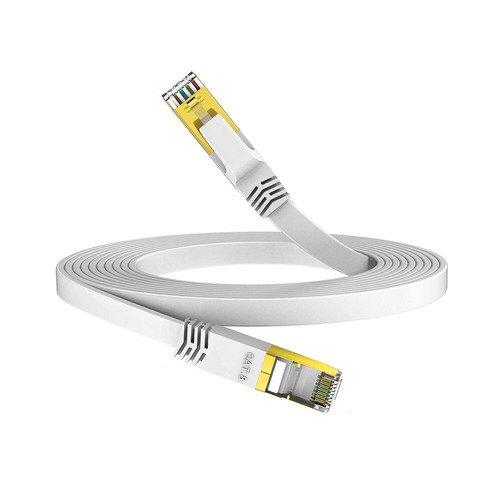 RJ45 CAT8 NETWORK CABLE FLAT SHIELDED ETHERNET LAN HIGH SPEED 2000MHz 40GBPS LOT - Afbeelding 21 van 22
