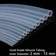 Food Grade Silicone Tube 2 mm - 15 mm Tubing Flexible Beer Brew Hose Pipe Clear