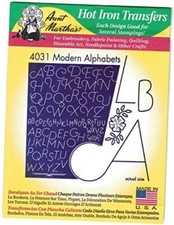 Modern Alphabets Hot Iron Embroidery Transfer