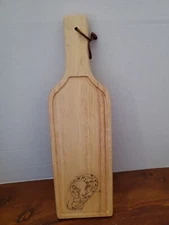 Disney Frozen Wooden Cutting Board Wine Bottle Shape No Cuts