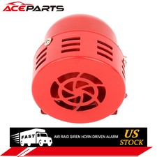 Vintage Red Air Raid Siren Horn Driven Alarm Speaker For Car Truck Motorcycle Vintage Red Air Raid Siren Horn Driven Alarm Speaker For Car Truck Motorcycle