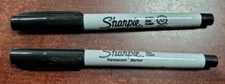 Sharpie Ultra Fine Point Black Permanent Marker quantity of 2 Fresh Stock NEW