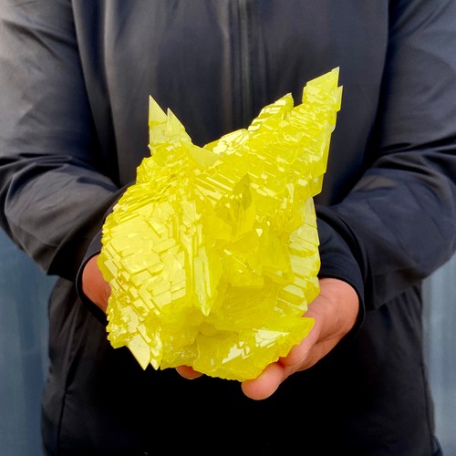 325G Rare yellow sulfur crystal quartz crystal mineral specimen - Picture 6 of 10