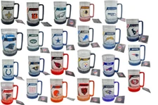 Official NFL Double Wall Gel Frosty Freezer Ice Mugs 16oz Choose your Team