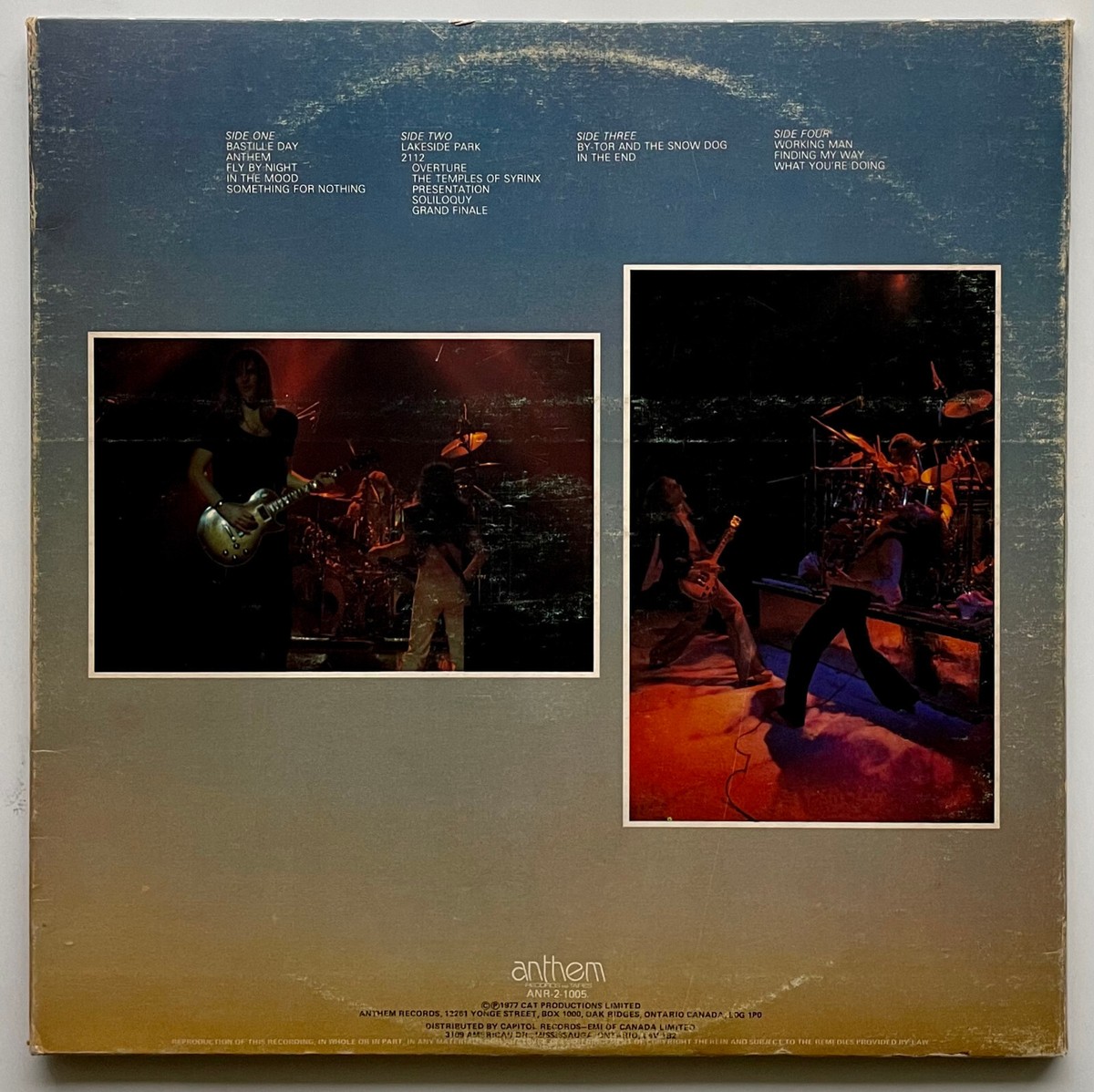 Vtg RUSH Album ALL THE WORLDS A STAGE Lp 1978 PRESSING OG