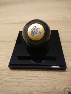 Barbados 2022 Pangea Dark Marble with 24K Gold Plating 3oz Silvercoin 