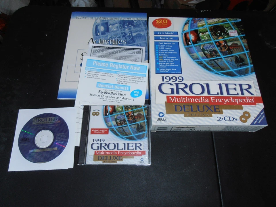 1999 Grolier Multimedia Encyclopedia Deluxe edition (PC, 1999) Complete - Image 1 of 1