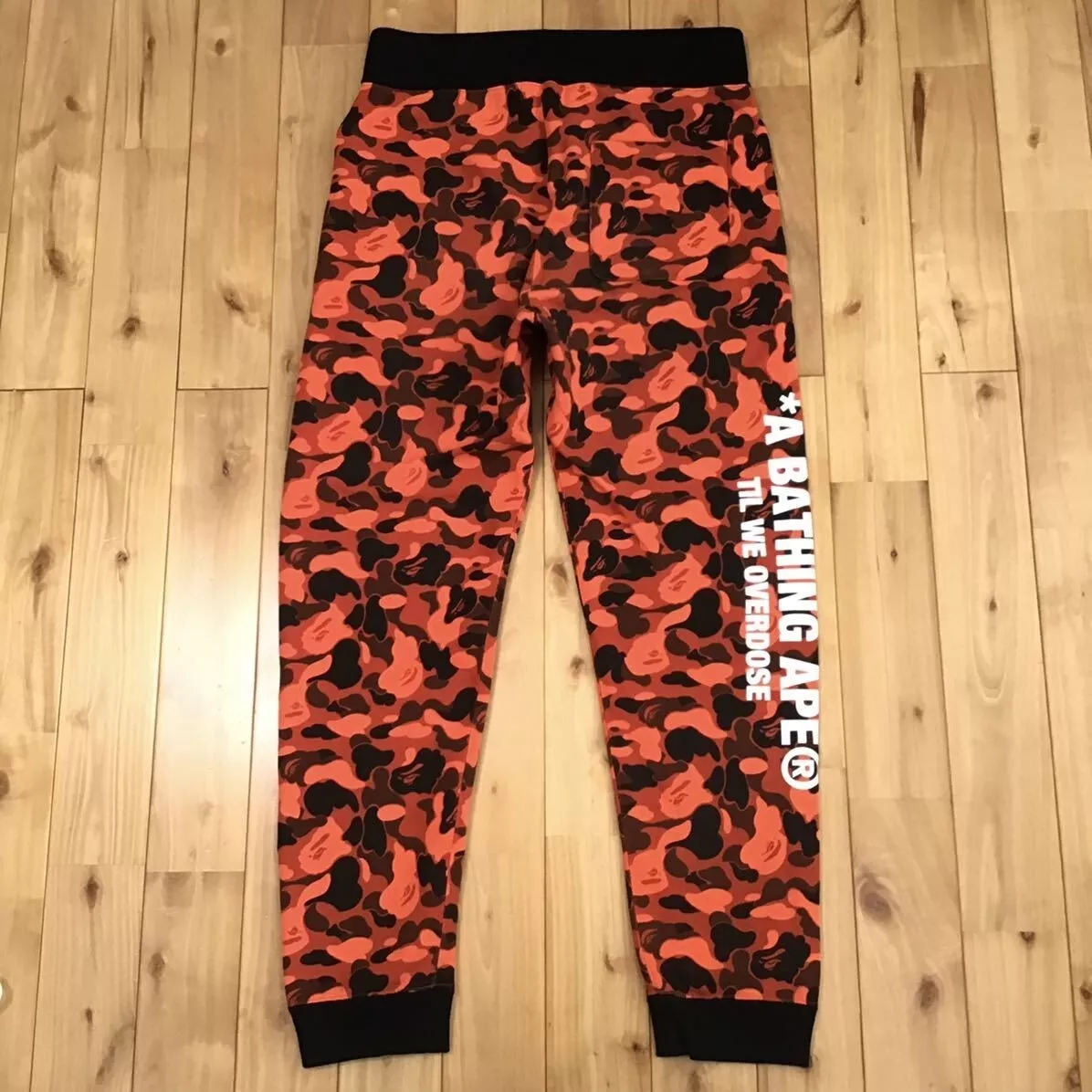 BAPE Shark sweat pants M a bathing ape The Weeknd Ape Bape red Camo  Camouflage