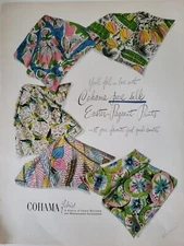 1948 womens clothing Cohama silk Easter print fabric vintage fashion ad