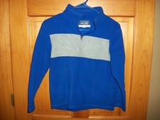 Boy's Children's Place 1989 Blue  Grey Fleece Pullover Henley Size Medium 7/8