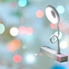 Desk Lamp LED Foldable PortableTable Light USB Bright Ring Lights Non Strobe NEW
