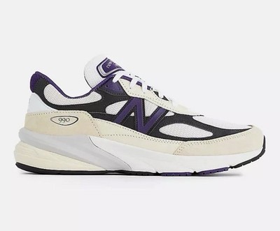 New Balance 990v6 Made in USA Teddy Santis White Black Plum