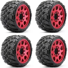 Powerhobby 1/8 SGT 3.8 King Cobra Belted Mounted Tires Red (4) 17MM Low Profile