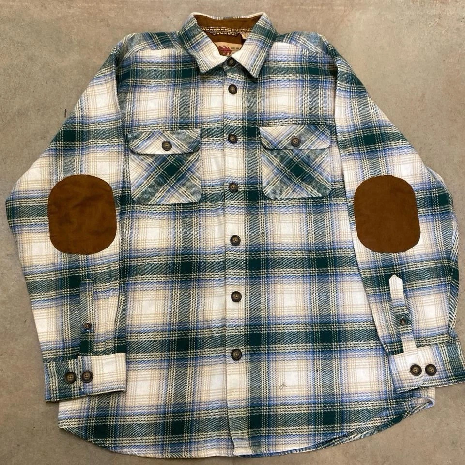 Fieldn Forest Button Up Flannel Elbow Patch Flannel Men’s XXL Longsleeve shirt