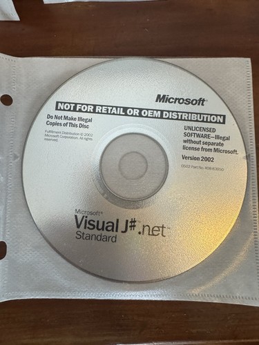 Microsoft Visual Studio .net Enterprise Developer 2002 + product Key Visual J# - Picture 7 of 8