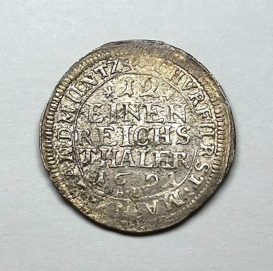 1691 Germany (Mainz) - AR 1/12 Thaler of Anselm Franz von Ingelheim, KM-190. - Image 2 of 2