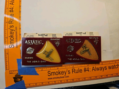 Vtg NOS Astatic Phonograph Record Needle N427-sd for Euphonics Lot Of 2