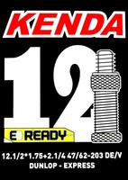 Kenda Schlauch Fahrradschlauch 12 Zoll Dv X 1.75 - 2.1/4 Blitz- /Dunlop E-Ready