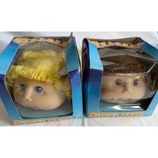 Muñeca artesanal de fibra vintage 1984 cabeza de bebé Martha Nelson Thomas lote de 2 3108 3111