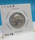 1964-P Washington QUARTER COIN 25 Cent / 90% Silver / About Uncirculated 58