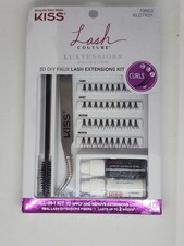 Kiss Lash Couture Luxtensions 3D DIY Cluster Eyelashes Black Full Volume Reusab  