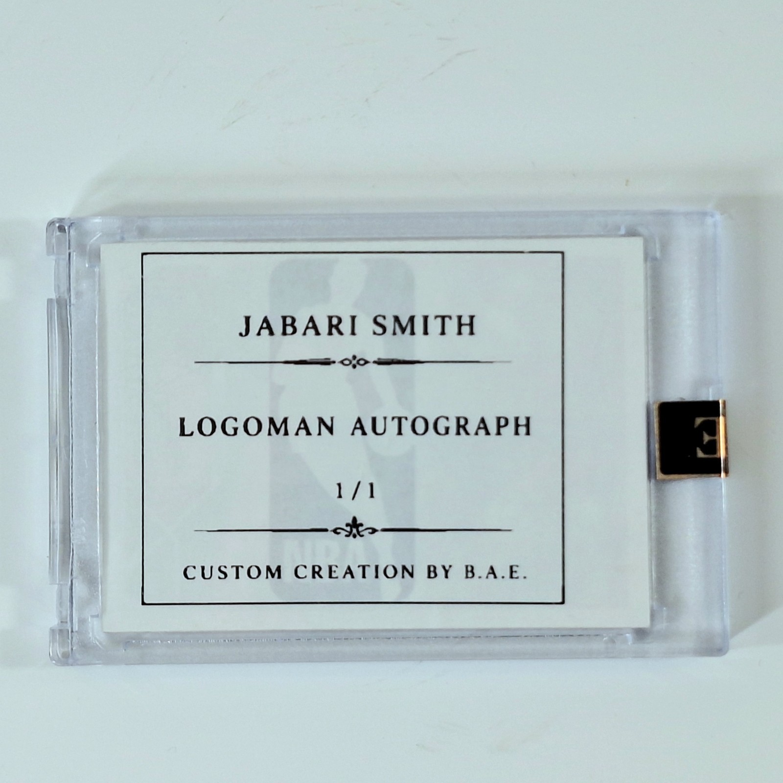 Jabari Smith Logoman Autograph Custom Card - One of One - Patch Auto - 1/1 view 13