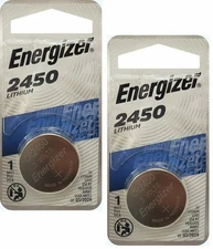 2 x Super Fresh Energizer CR2450 ECR 2450 3v LITHIUM Coin Cell Battery Exp. 2029