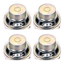 4 Pcs 10W 8 Ohm Small Speakers Metal Shell Square Internal Anti-Magnet Speaker