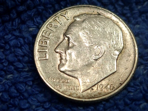 SILVER  ROOSEVELT DIME: SCARCE 1946-P IN EXTREMELY FINE PLUS CONDITION! 1st YEAR