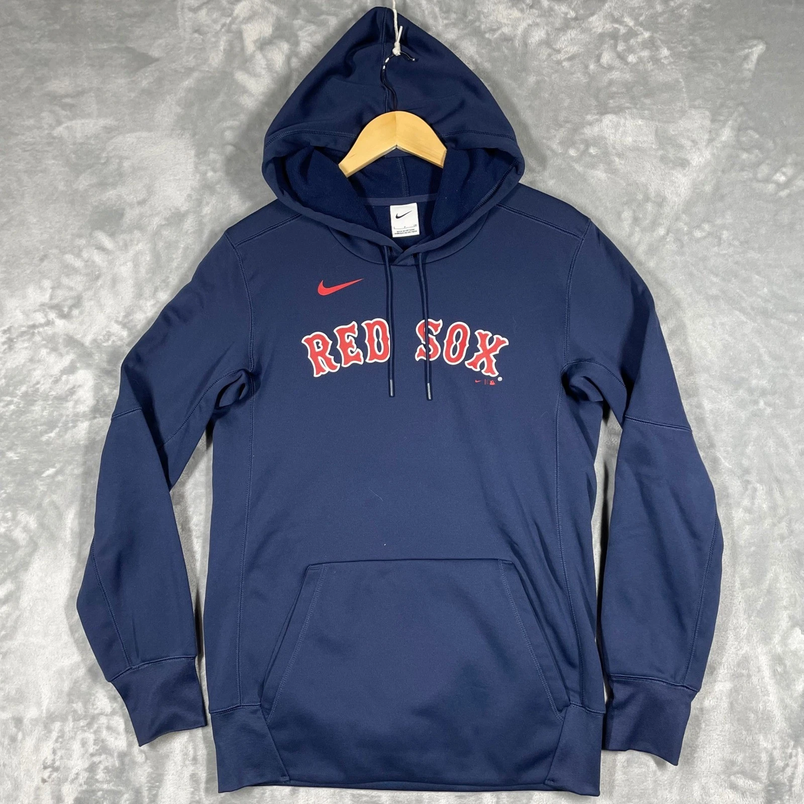 Nike Boston Red Sox MLB Therma-FIT Hoodie Blue Mens S Pullover Sweatshirt NWOT