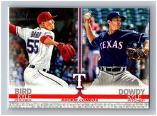 2019 Topps Update Kyle Bird Kyle Dowdy RC #US183 Rookie Combos MLB Texas Rangers