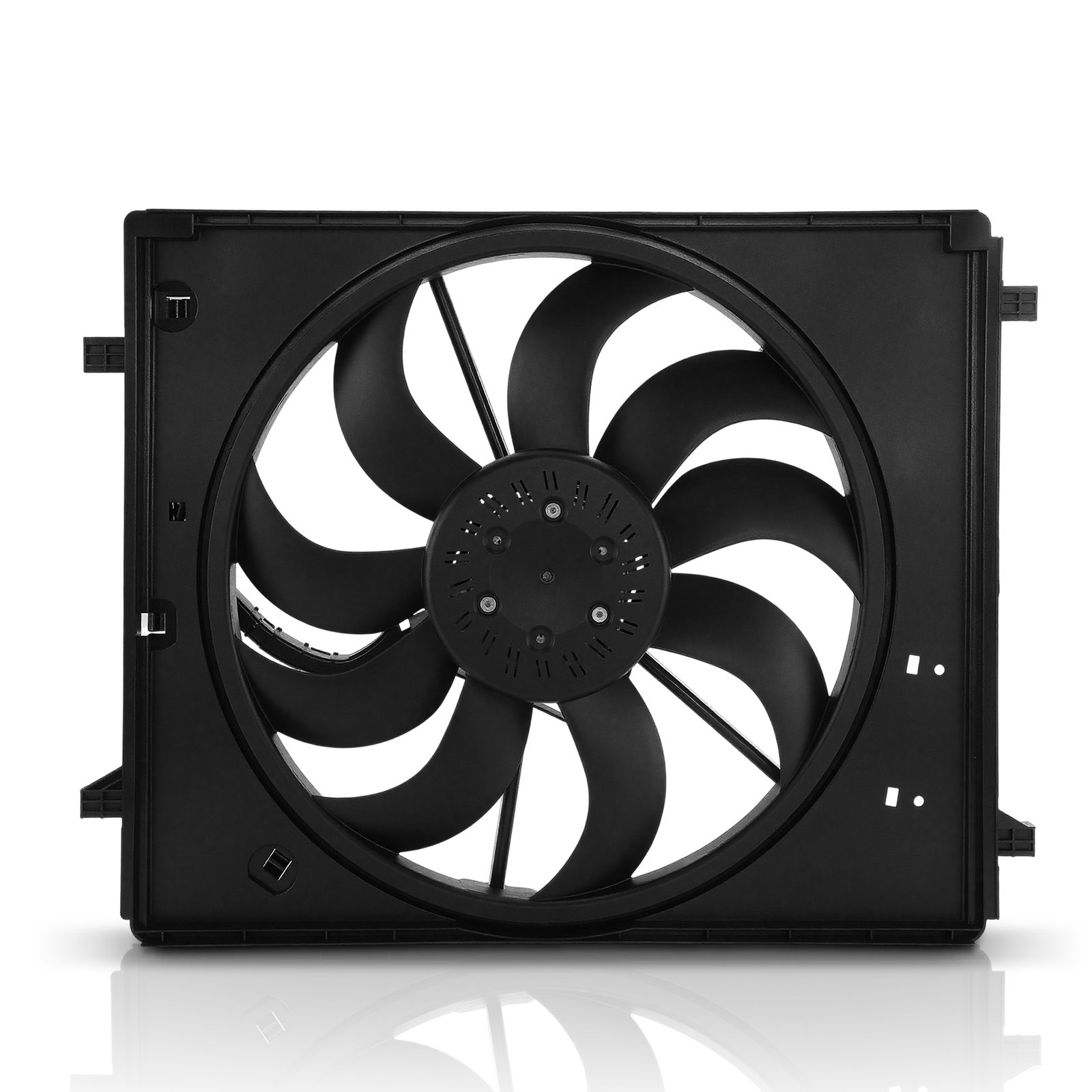 Radiator Fan Assembly with Shroud for Maserati Ghibli Levante Quattroporte 3.0L