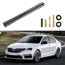 12 cm Auto Antenne Kurzstab Dachantenne Carbon-Optik AM/FM für Skoda Octavia