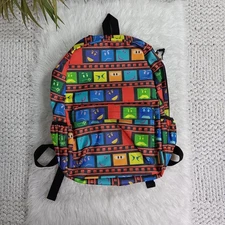 NWOT Colorful Funny Faces Pattern Backpack Kids, Teens,  Adults