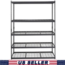 5-Tier Garage Shelving ,78"H Heavy Duty Adjustable Metal Storage Shelving Unit