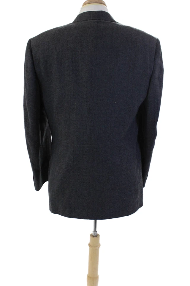 Blazer Henry Grethel Para Hombres Doble Pecho Manga Larga Forrado Gris Oscuro Talla 42R Foto 4 de 4