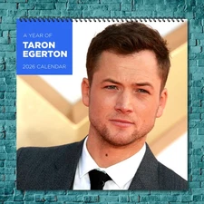 Taron Egerton 2026 Wall Calendar, 12-Month Celebrity Fan Gift Collection