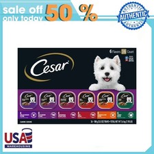 Cesar Classic Loaf In Sauce Wet Dog Food Variety Pack, 3.5 Oz Trays 36 Pack 