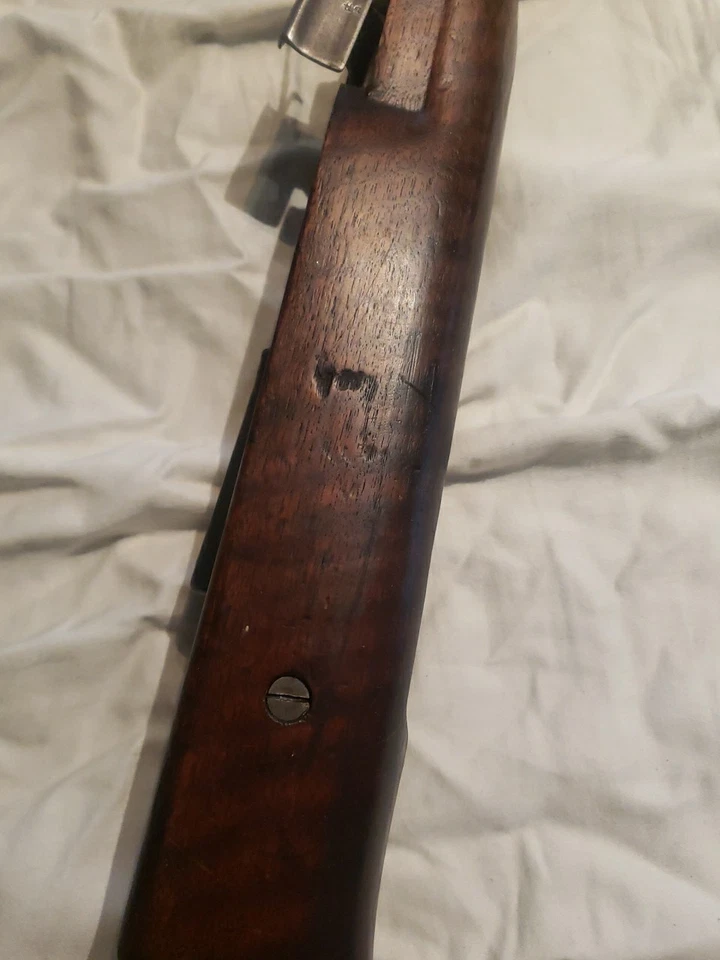 Bonita estampilla bomba llameante de Estados Unidos Ross Mk II culata de rifle, piezas excedentes militares de 1905 Foto 4 de 4