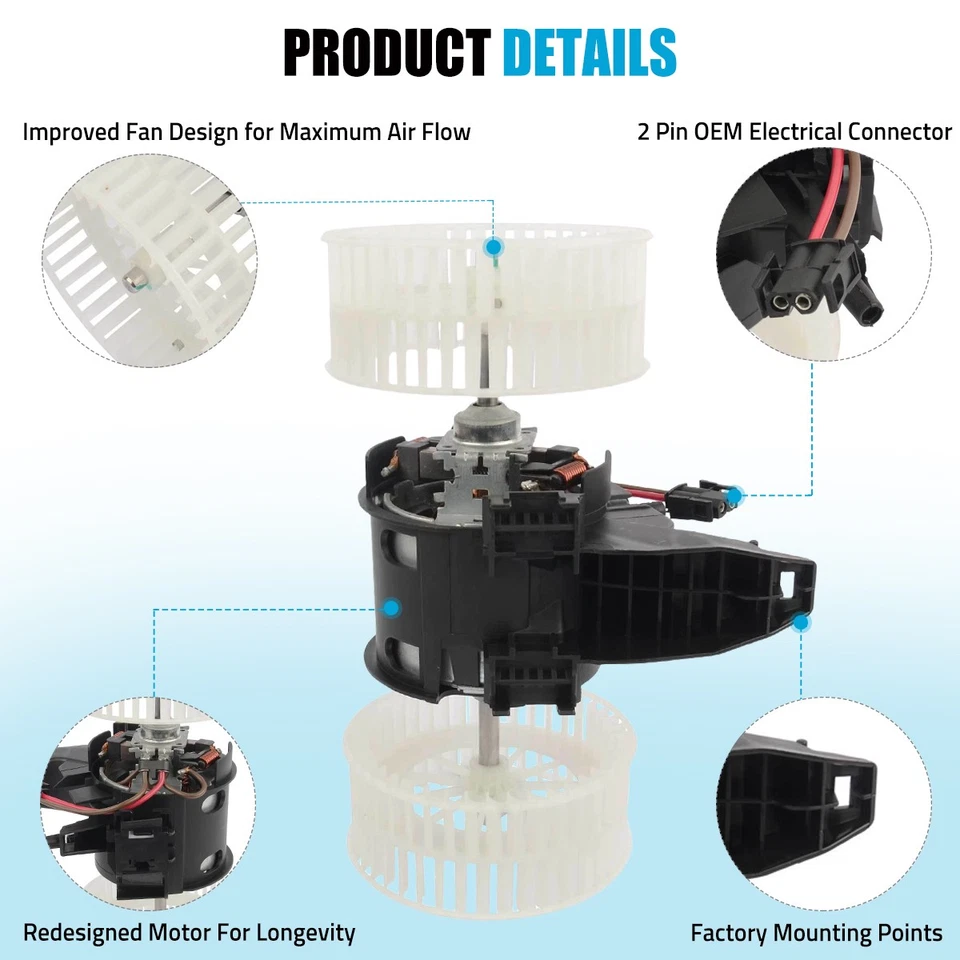 Innenraumgebläse Gebläsemotor 700280 für BMW 5er E60 E61 520 525 530 6er E63 E64 - Bild 3 von 4