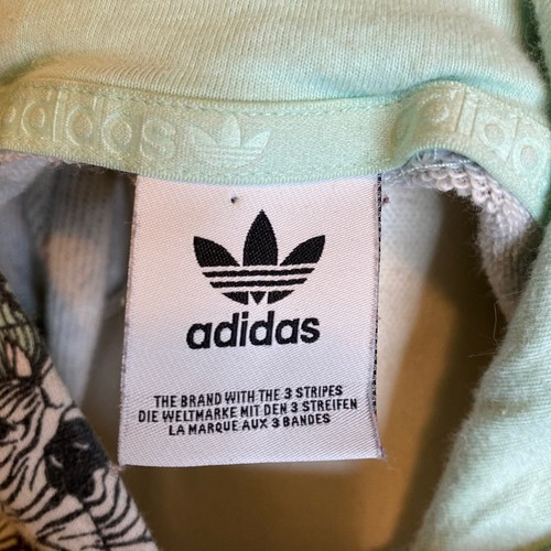 Adidas Youth Girls Hooded Pullover jungle tropical print long sleeve zebra bird - Picture 7 of 10