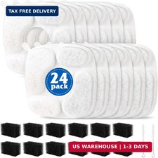 24 Pcs Cat Water Fountain Replacement Filters-12 Pack Cat Fountain Filters with