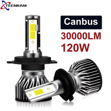 H7 LED Headlight Bulbs 30000LM 120W H1 H4 H11 H13 HB3 9005 HB4 9006 9012 HIR2 CS