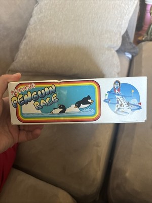 Playful Penguin Race Vintage 1983 Battery-Operated Dah Yang Toys