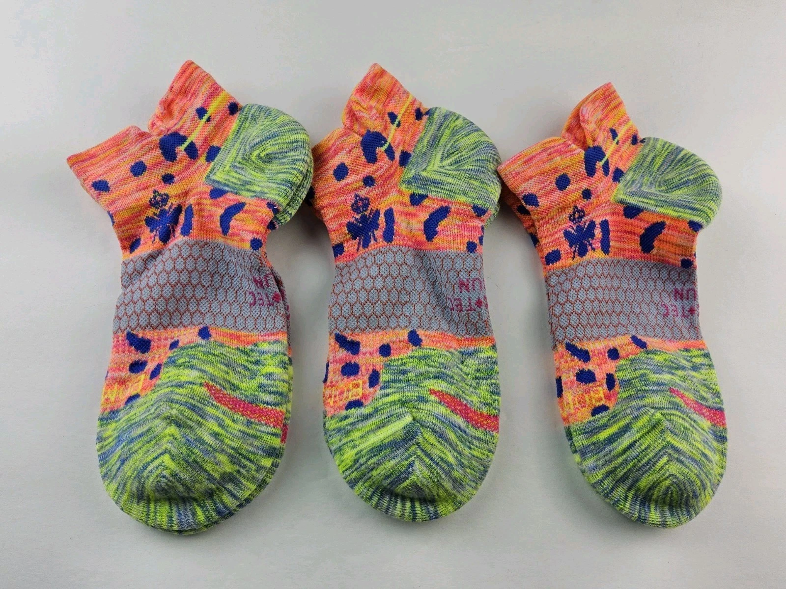 Bombas Hex-Tec Run Athletic Ankle Socks Lot Of 3 Pairs Size M