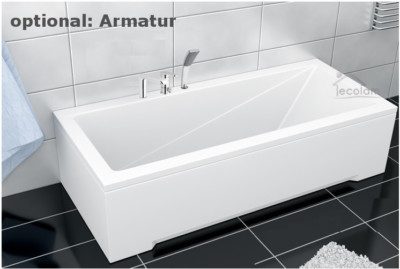 Badewanne Rechteck 120 130 140 150 160 170 x 70 cm Schürze +/- Armatur 3 Loch M