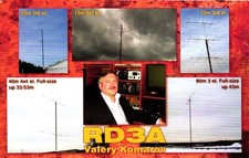 European Russia RD3A QSL Radio Postcard