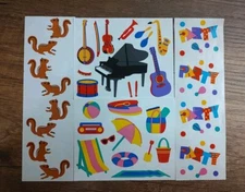 Mrs. Grossman's Sticker Lot Full Partial Sheets Squirrel Beach Party Music S53