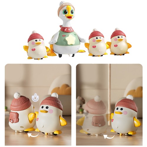 1set Duck Family Walking Duck Toy With Baby Ducks Interactive Toddler Music Gift - Picture 6 of 8